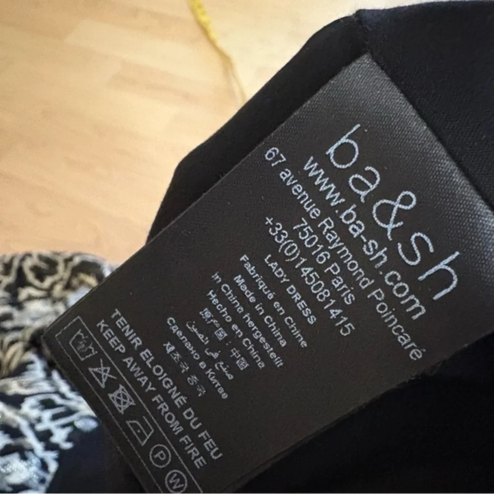BA&SH‎ Adore Black Textured Midi Dress Size XS